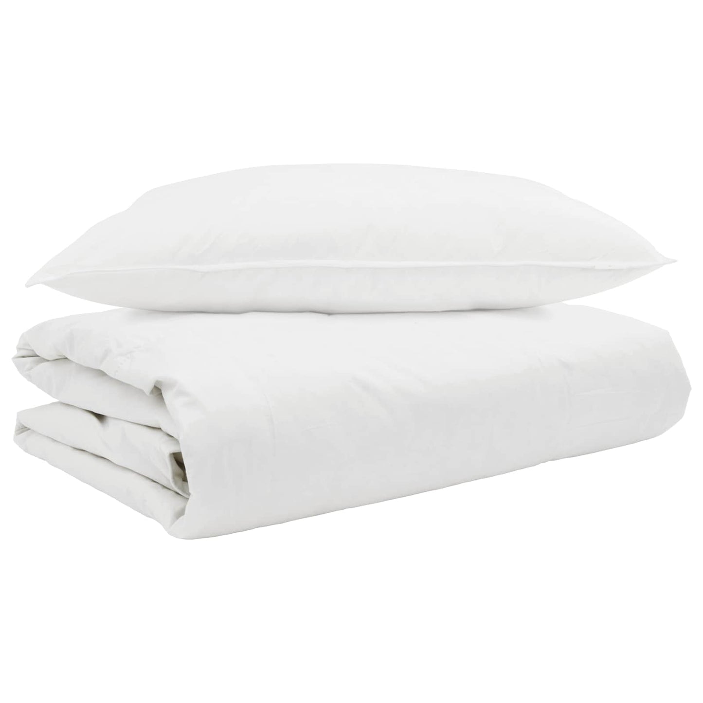 vidaXL Sommerdecke mit Kissen 2 pcs Weiß Daunenfeder