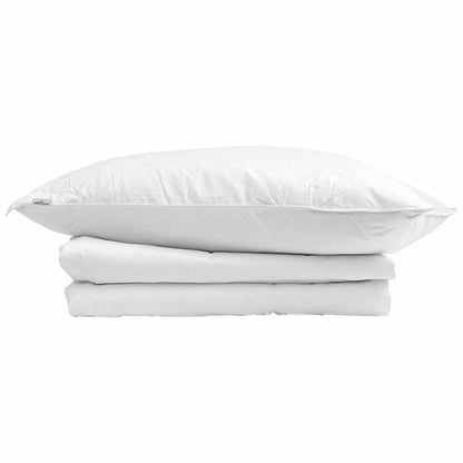 vidaXL Sommerdecke mit Kissen 2 pcs Weiß Daunenfeder