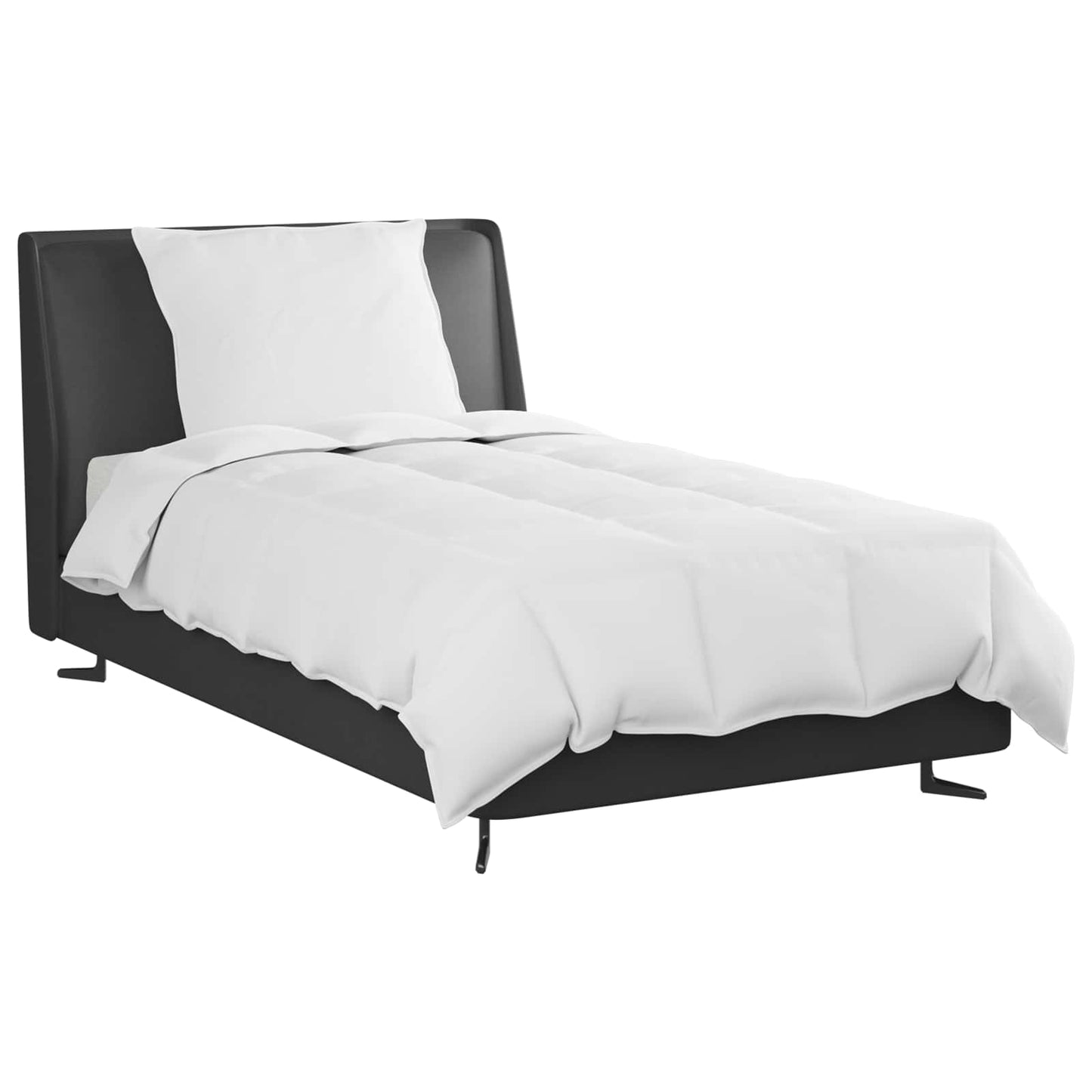 vidaXL Sommerdecke mit Kissen 2 pcs Weiß Daunenfeder