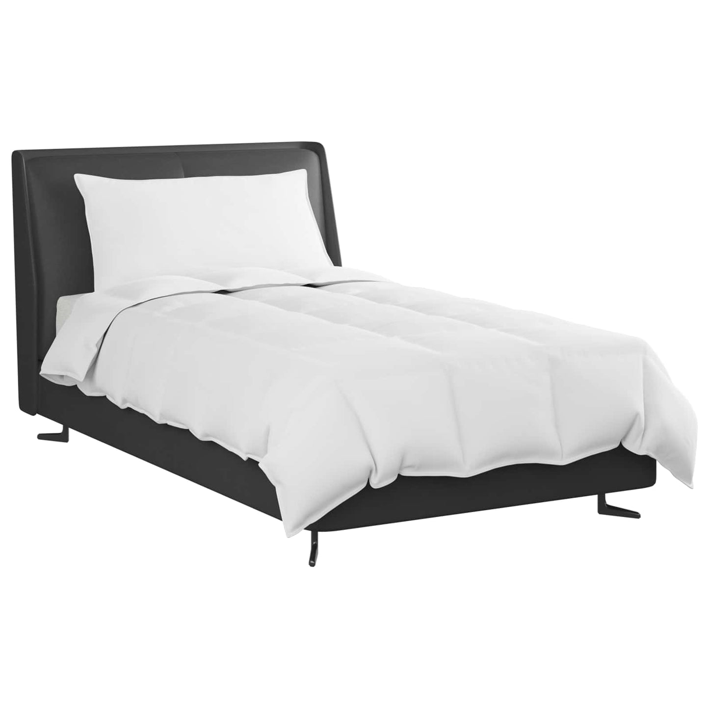 vidaXL Sommerdecke mit Kissen 2 pcs Weiß Daunenfeder