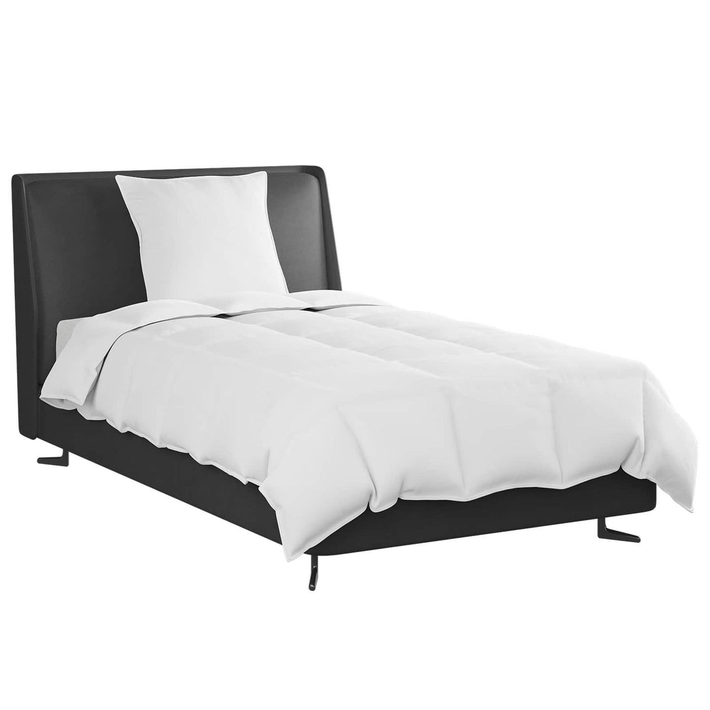 vidaXL Sommerdecke mit Kissen 2 pcs Weiß Daunenfeder