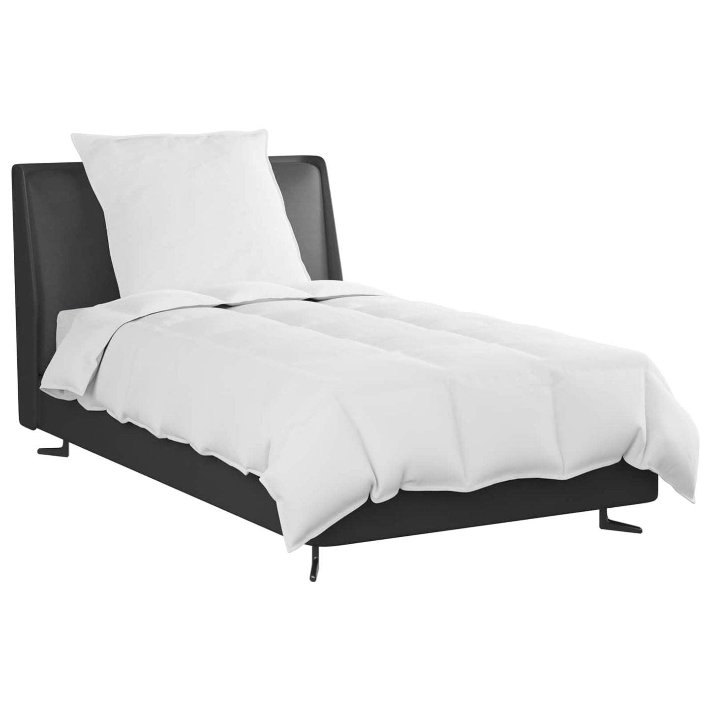vidaXL Sommerdecke mit Kissen 2 pcs Weiß Daunenfeder