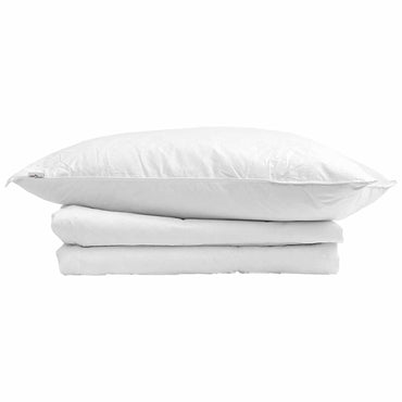 vidaXL Sommerdecke mit Kissen 2 pcs Weiß Daunenfeder