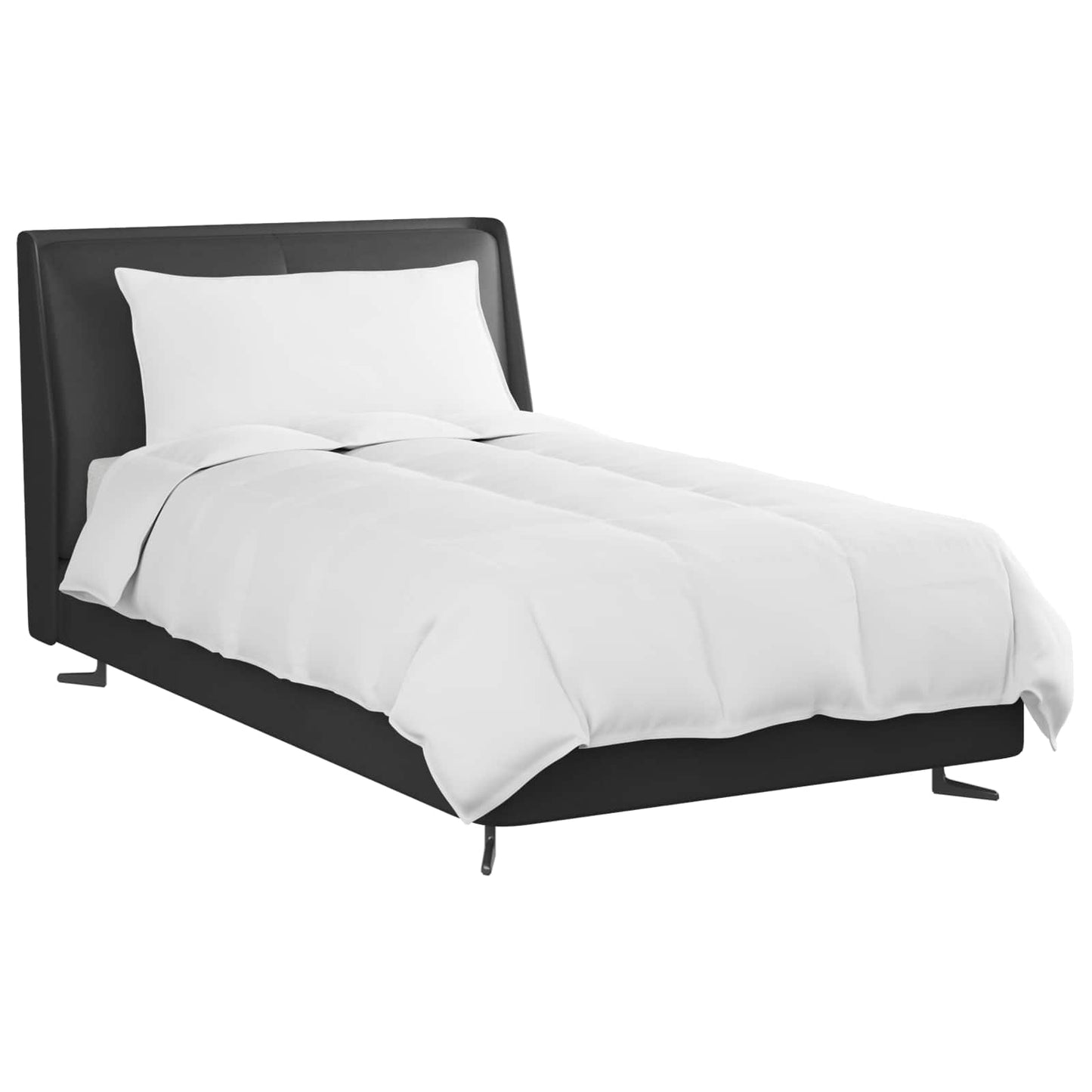 vidaXL Sommerdecke mit Kissen 2 pcs Weiß Daunenfeder
