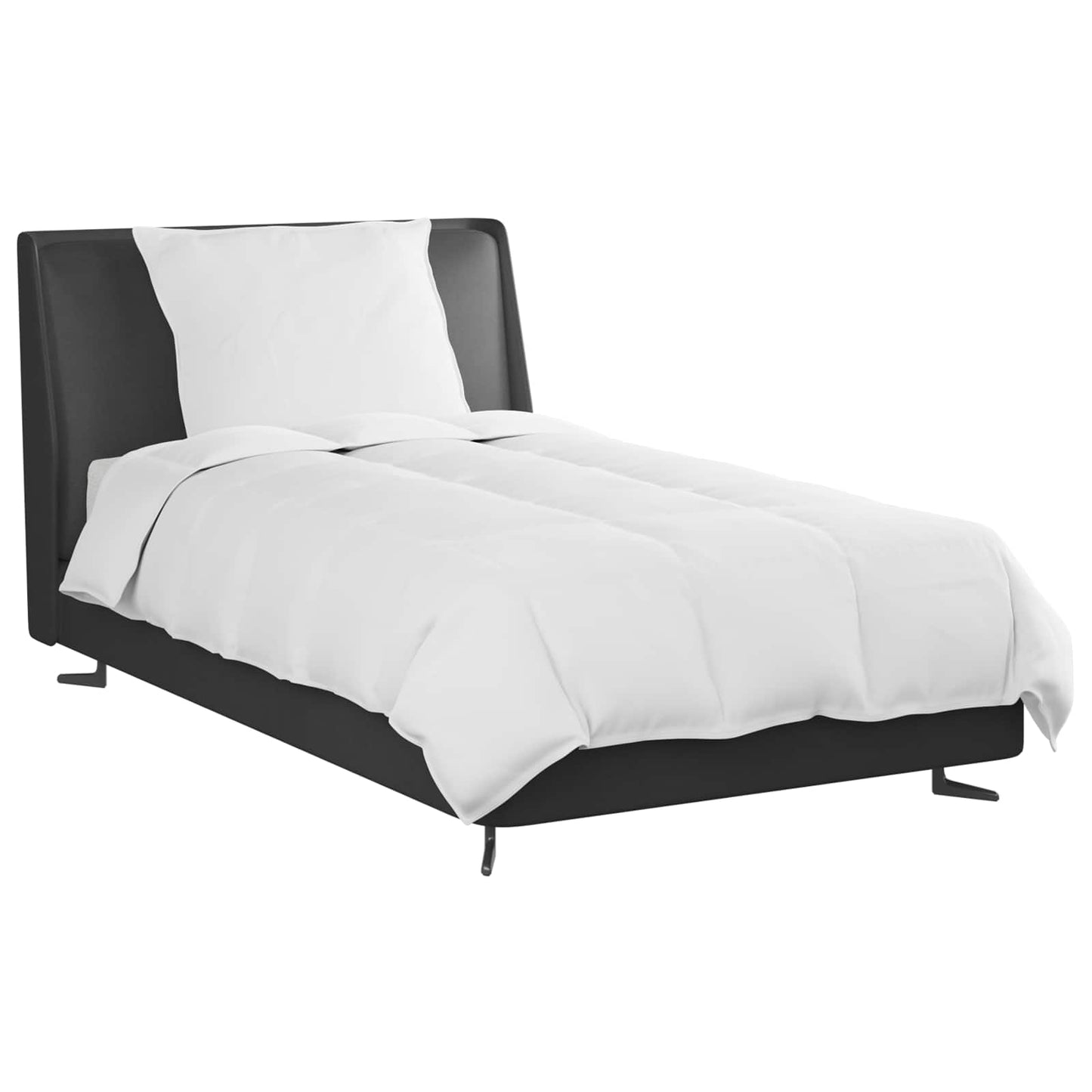 vidaXL Sommerdecke mit Kissen 2 pcs Weiß Daunenfeder