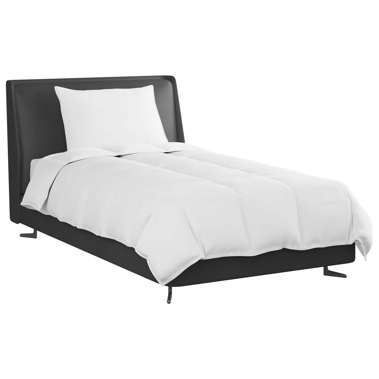 vidaXL Sommerdecke mit Kissen 2 pcs Weiß Daunenfeder