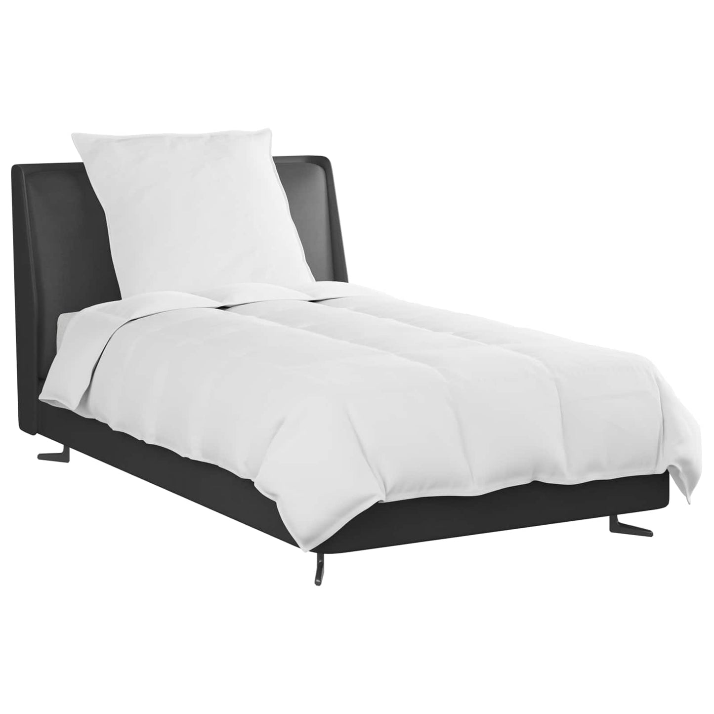 vidaXL Sommerdecke mit Kissen 2 pcs Weiß Daunenfeder