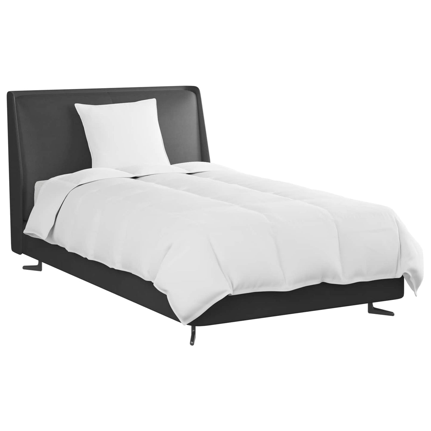 vidaXL Sommerdecke mit Kissen 2 pcs Weiß Daunenfeder
