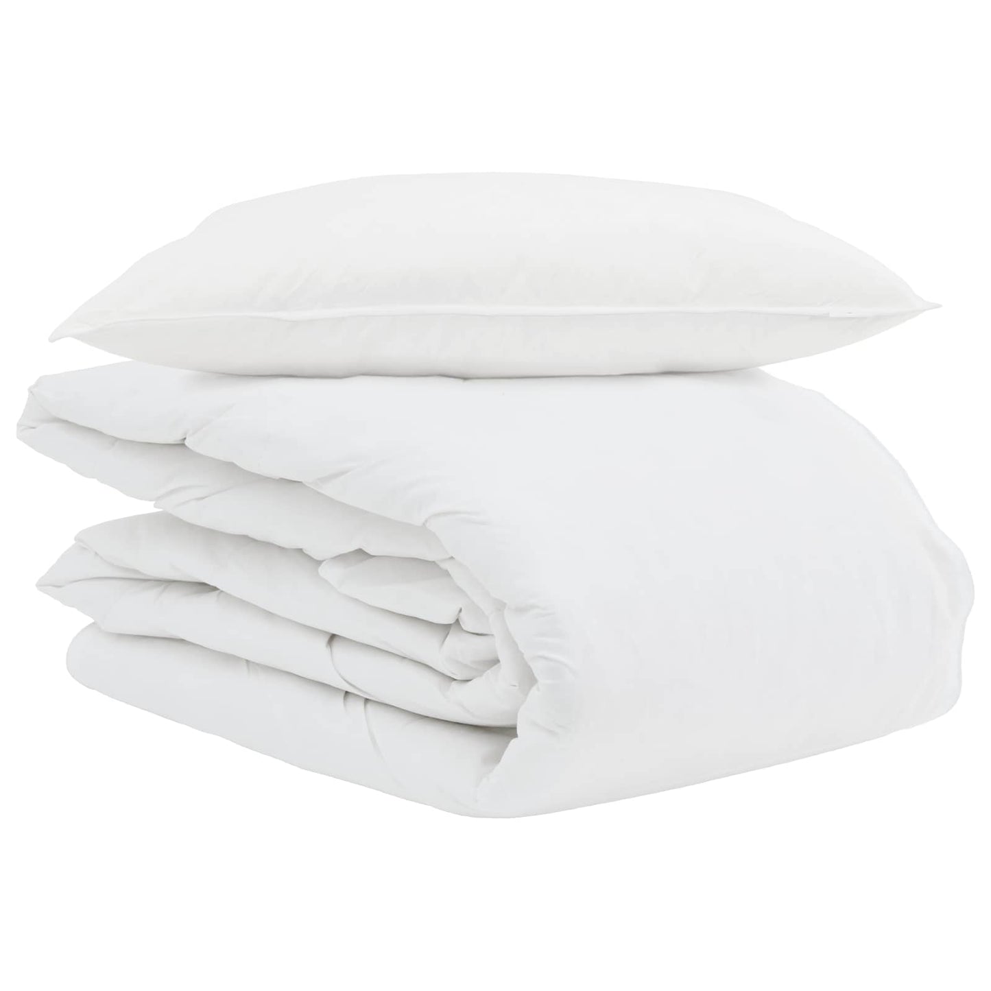 vidaXL Sommerdecke mit Kissen 2 pcs Weiß Daunenfeder
