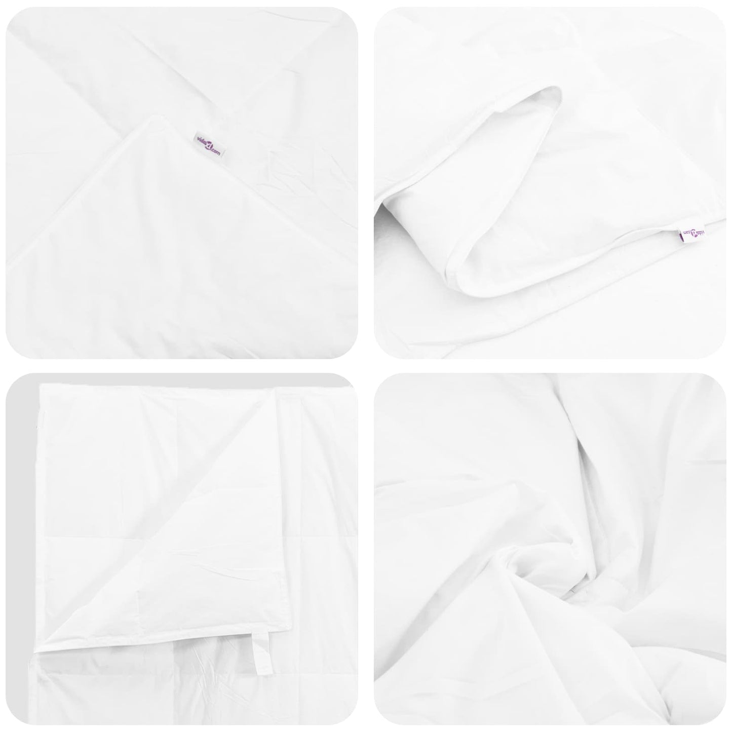 vidaXL Winterbettdecke mit Kissen 2 pcs Weiß Daunenfeder