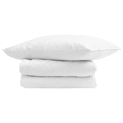 vidaXL Winterbettdecke mit Kissen 2 pcs Weiß Daunenfeder