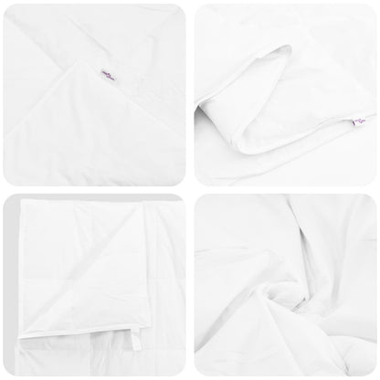 vidaXL Winterbettdecke mit Kissen 2 pcs Weiß Daunenfeder
