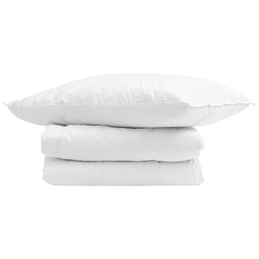 vidaXL Couette d'hiver avec oreillers 2 pcs Blanc Plumes et duvet