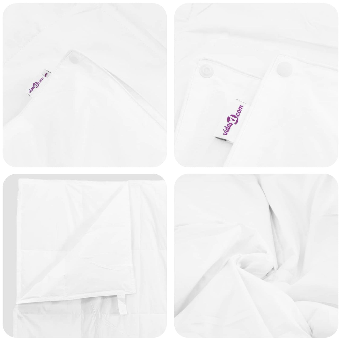 vidaXL Couette 2-en-1 avec oreillers 2 pcs Blanc Plumes et duvet