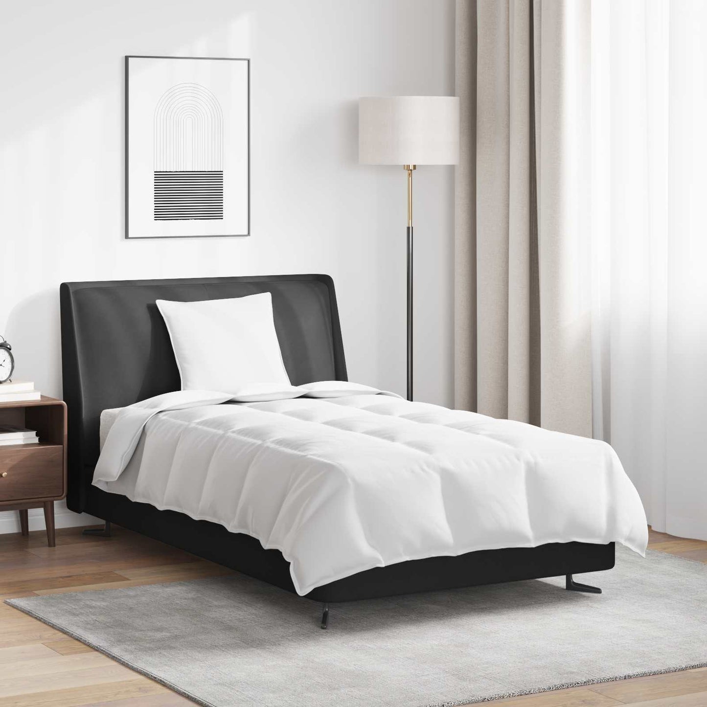 vidaXL Couette 2 en 1 avec oreiller 2 pcs Blanc Plumes et duvet