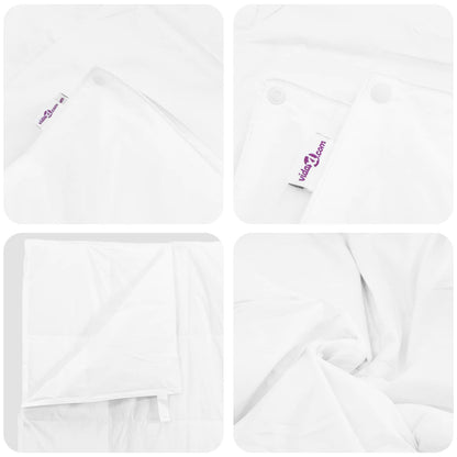 vidaXL Couette 2-en-1 avec oreillers 2 pcs Blanc Plumes et duvet