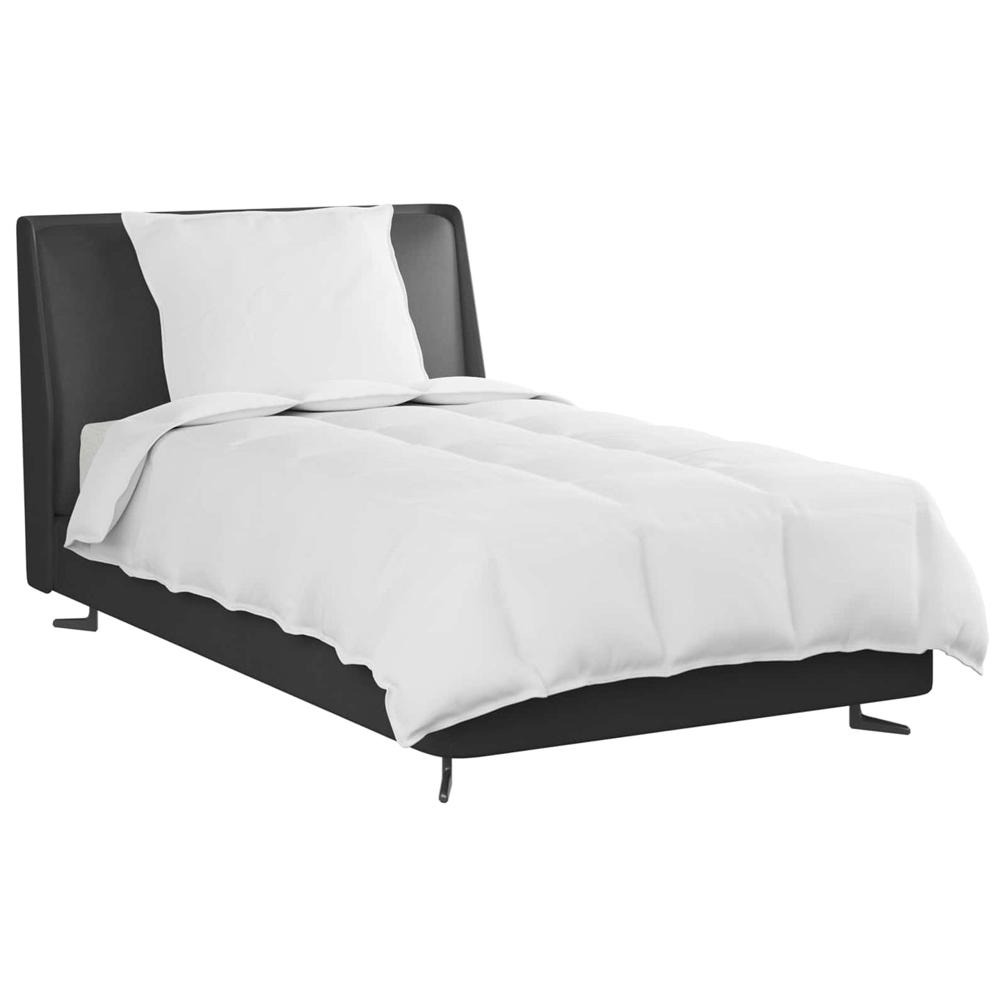 vidaXL Couette 2-en-1 avec oreillers 2 pcs Blanc Plumes et duvet