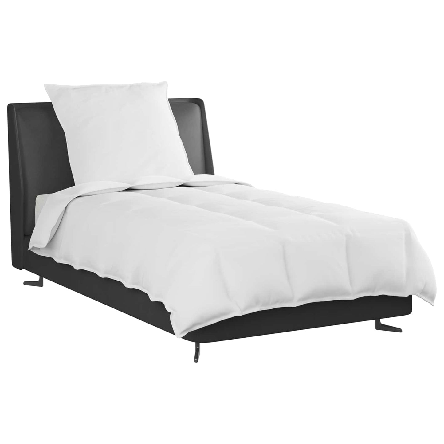 vidaXL Couette 2-en-1 avec oreillers 2 pcs Blanc Plumes et duvet
