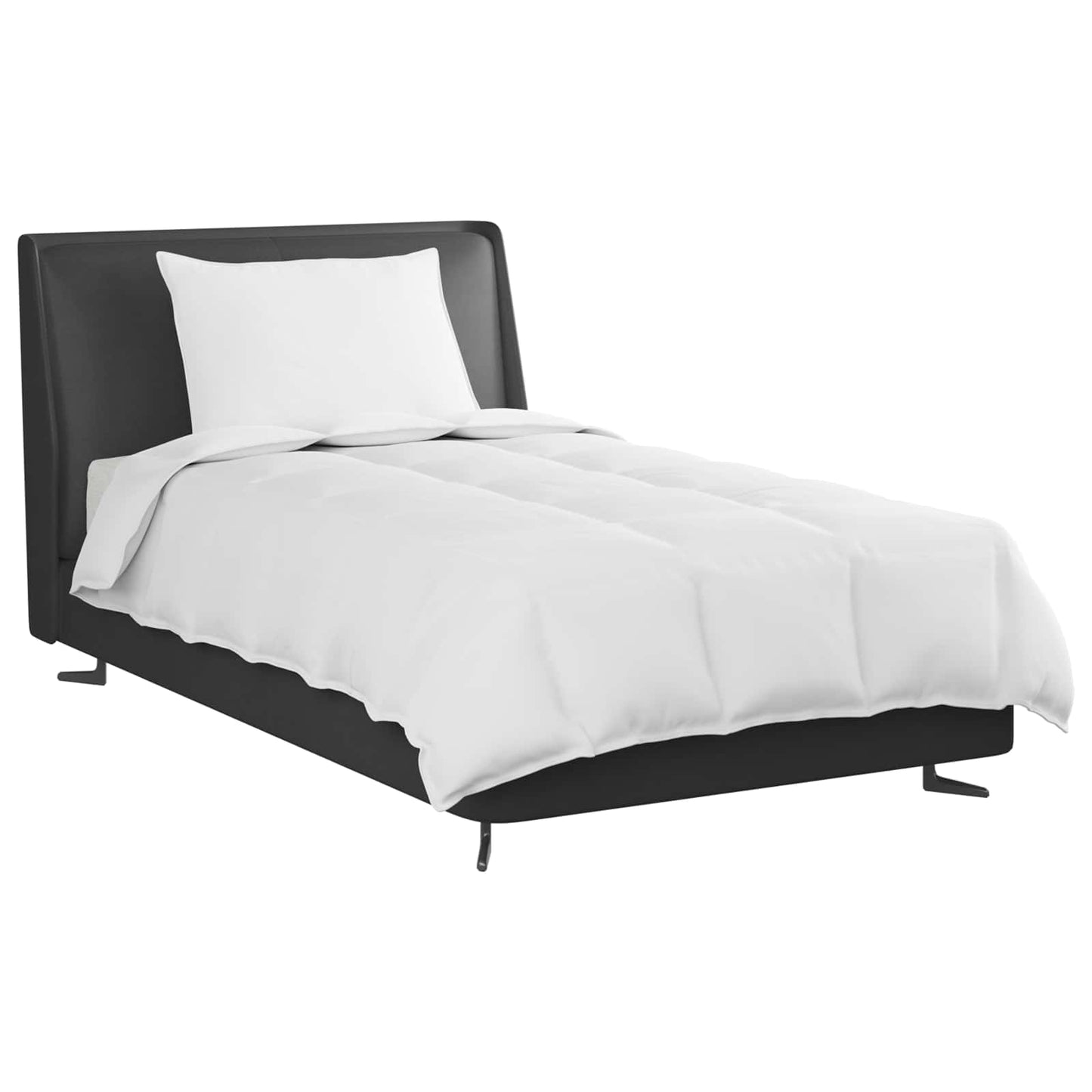 vidaXL Couette 2 en 1 avec oreiller 2 pcs Blanc Plumes et duvet