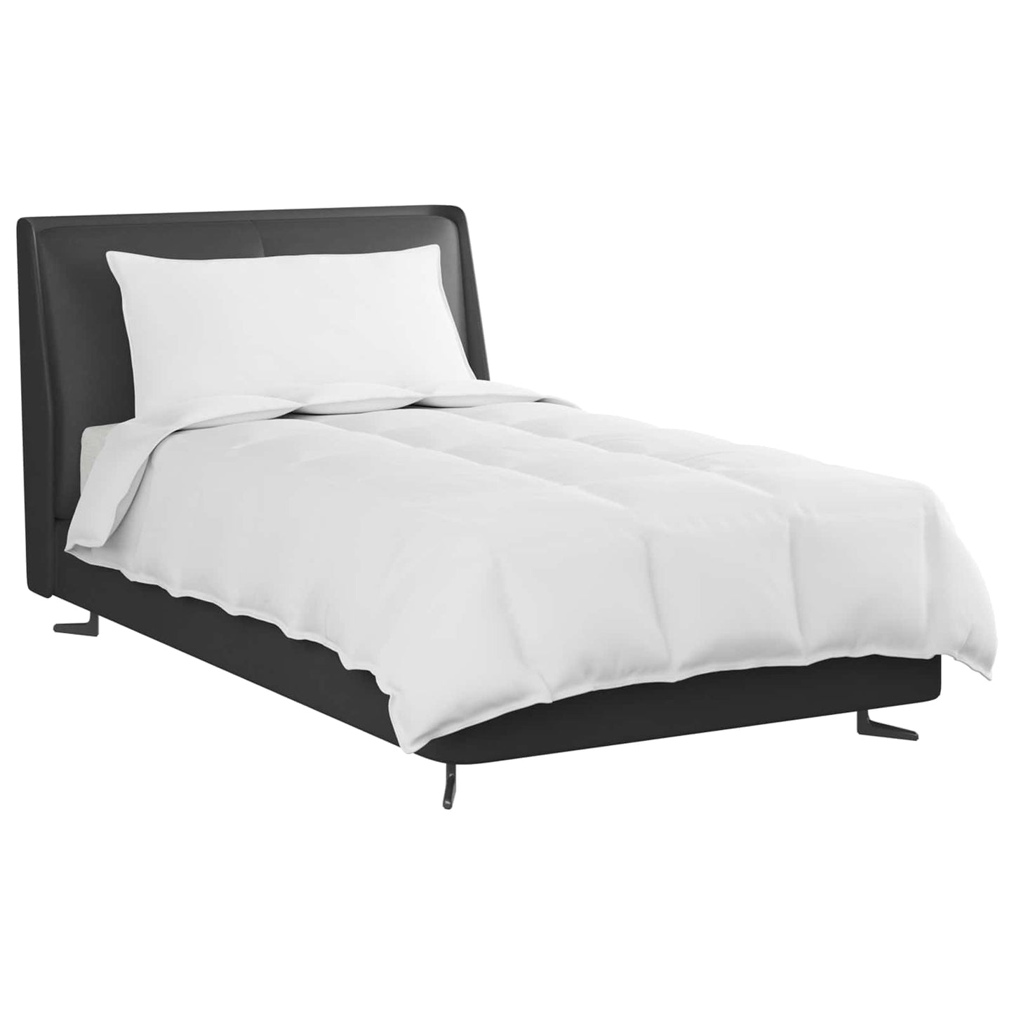 vidaXL Couette 2 en 1 avec oreiller 2 pcs Blanc Plumes et duvet
