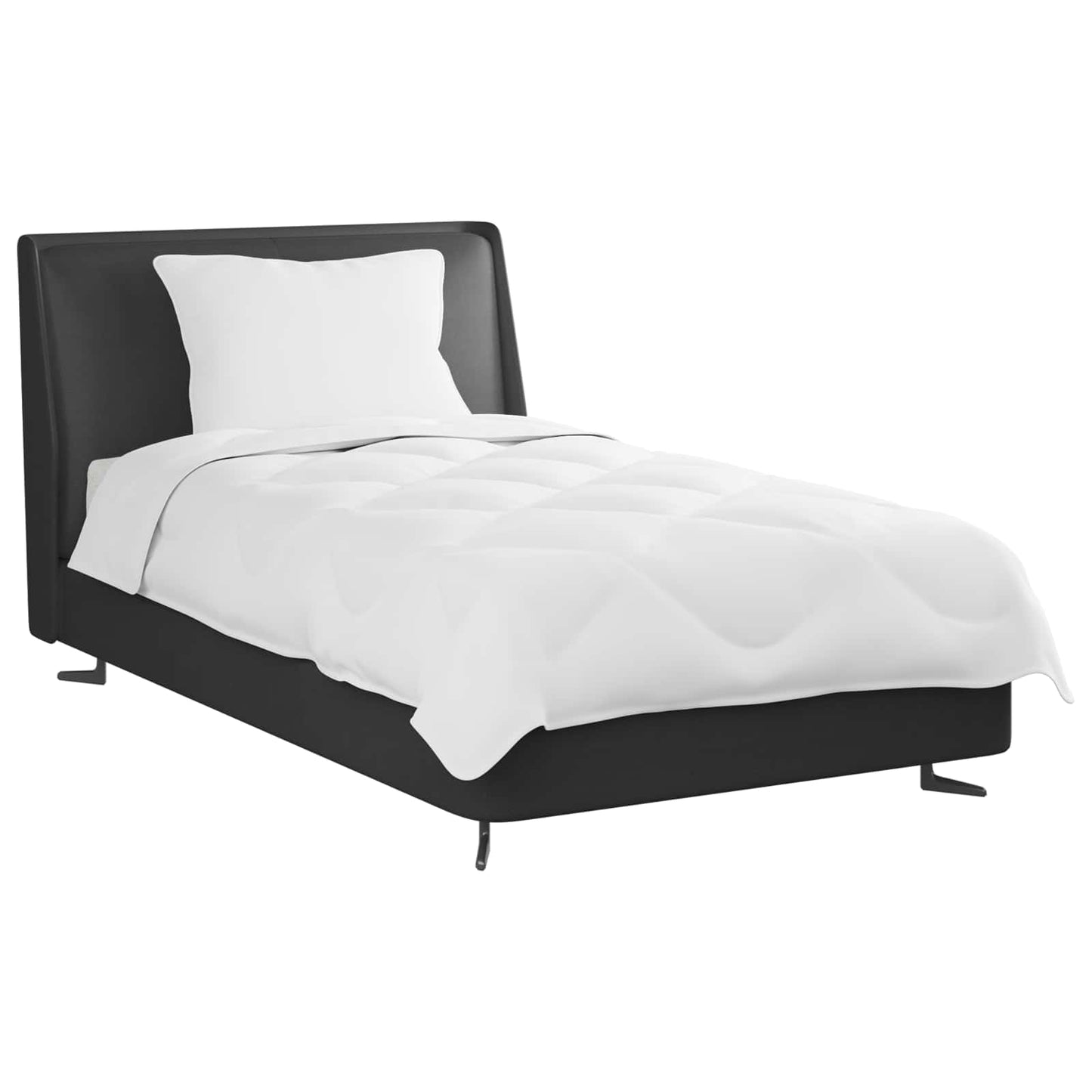 vidaXL Couette d'été avec oreiller 2 pcs Blanc Microfibre