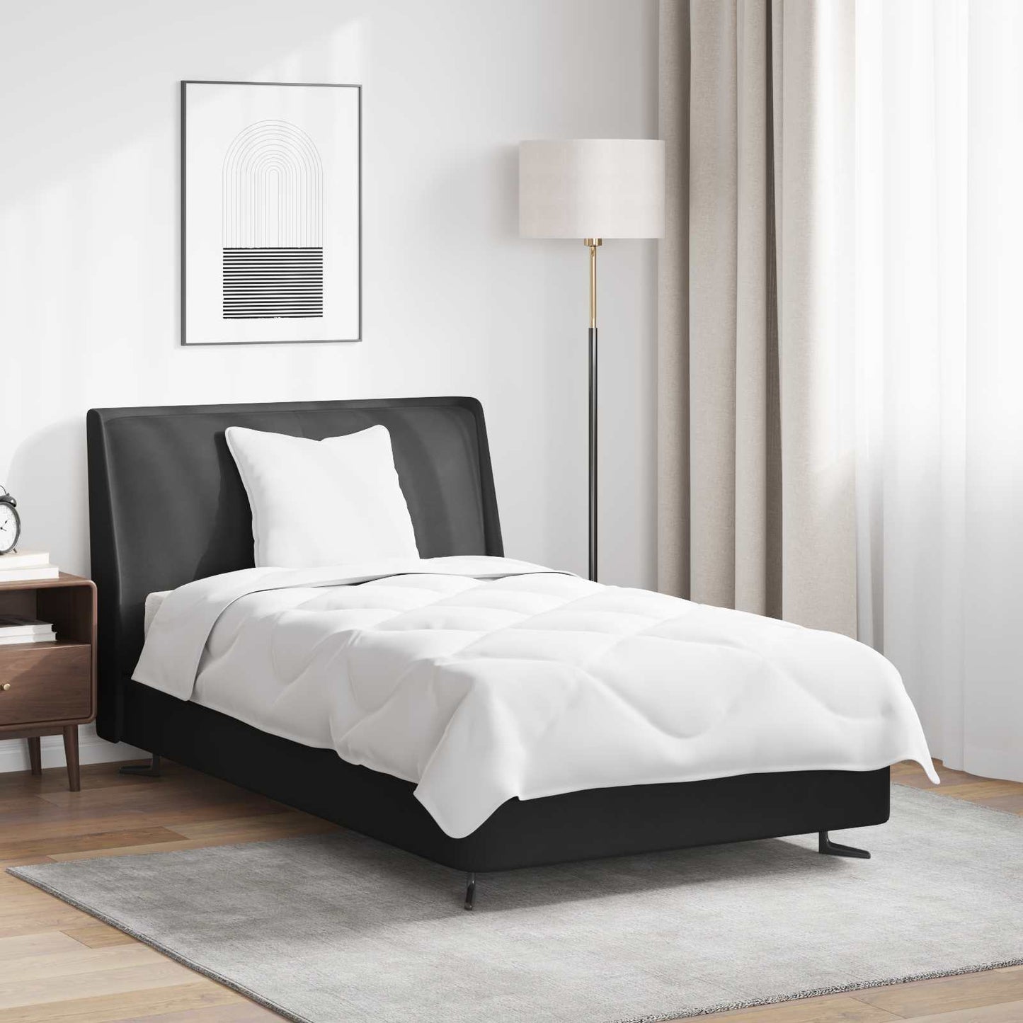 vidaXL Couette d'été avec oreiller 2 pcs Blanc Microfibre