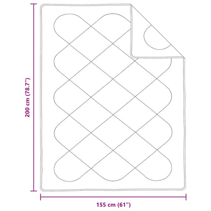 vidaXL Couette d'été avec oreiller 2 pcs Blanc Microfibre