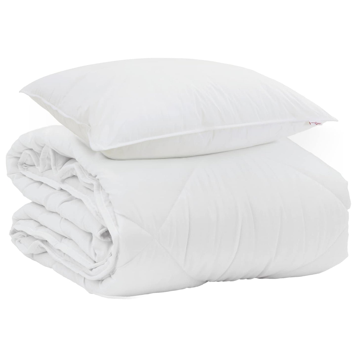 vidaXL Couette d'été avec oreiller 2 pcs Blanc Microfibre