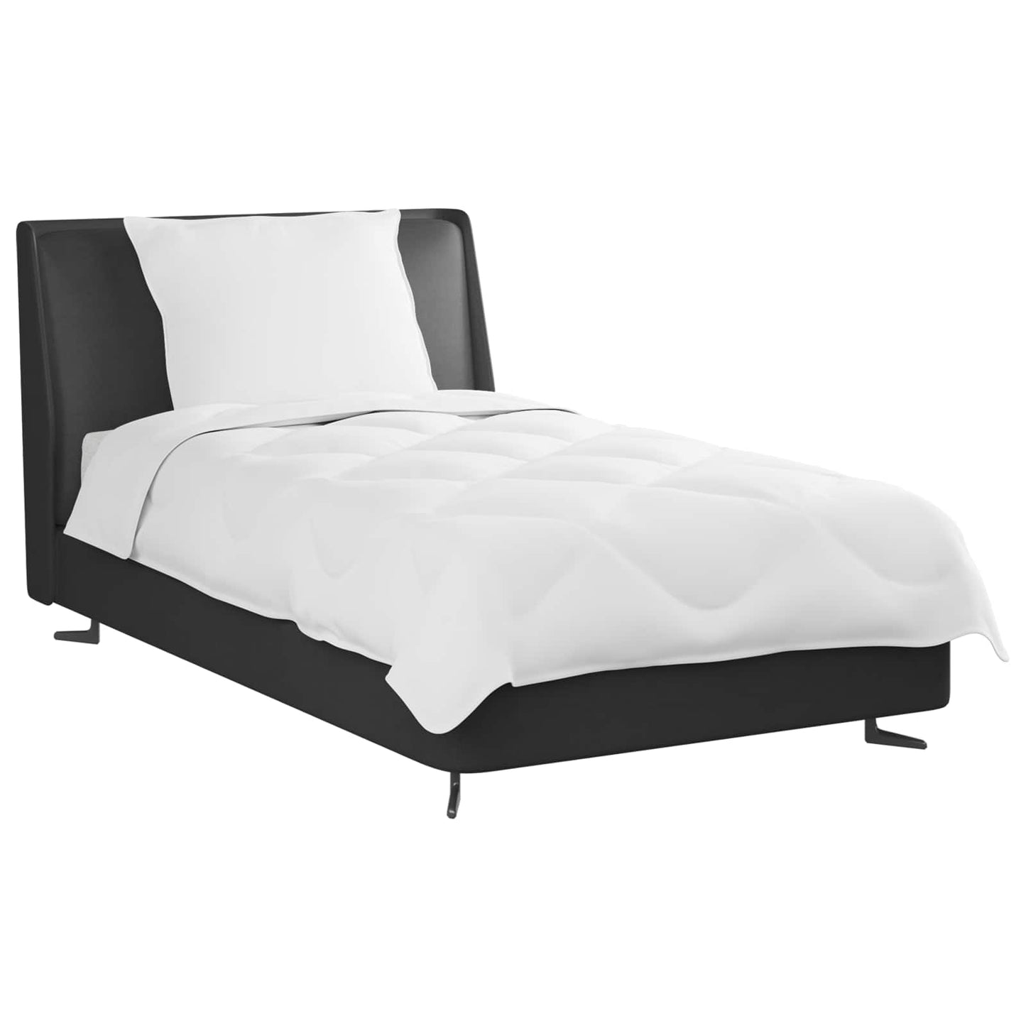 vidaXL Couette d'été avec oreiller 2 pcs Blanc Microfibre