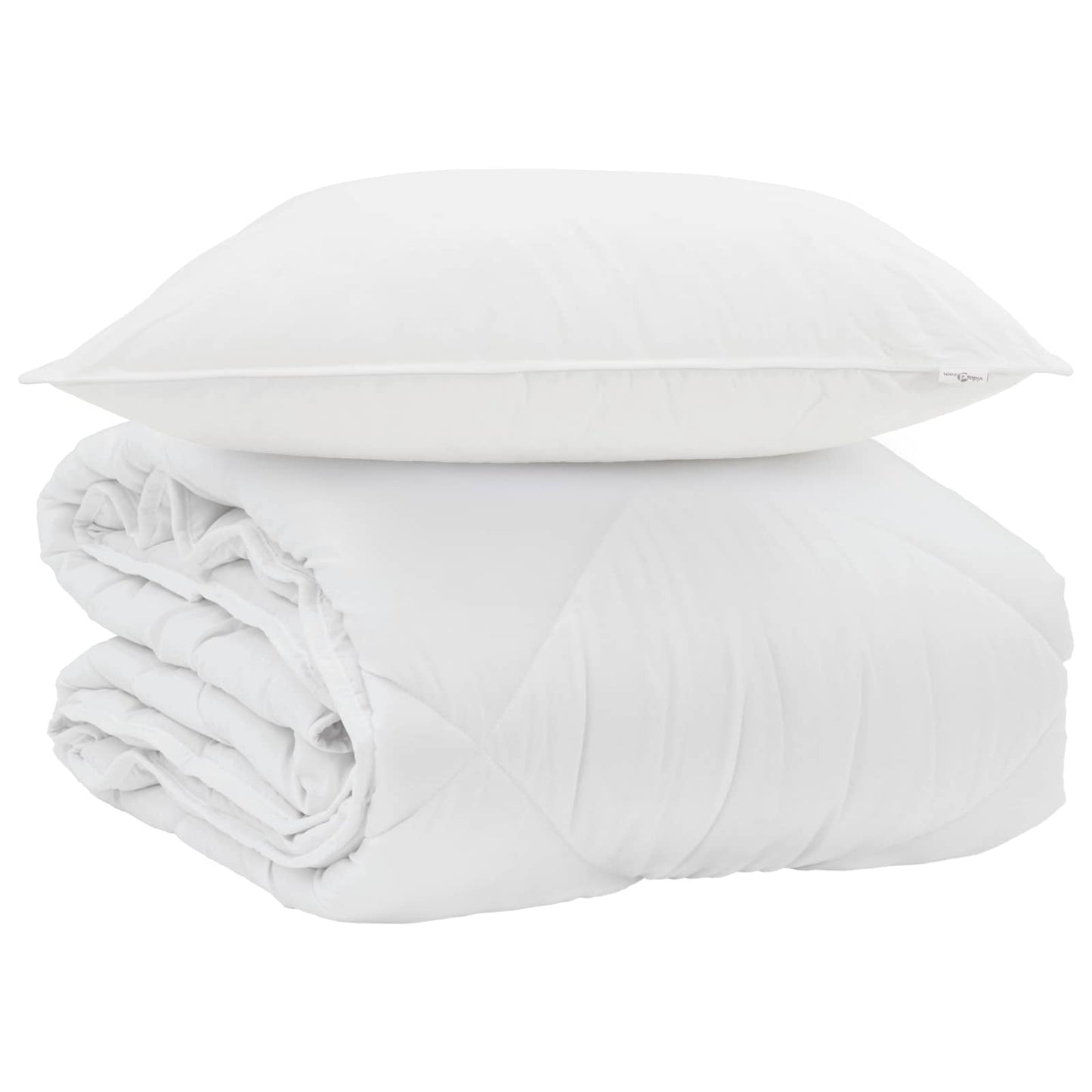 vidaXL Sommerdecke mit Kissen 2 pcs Weiß Mikrofaser
