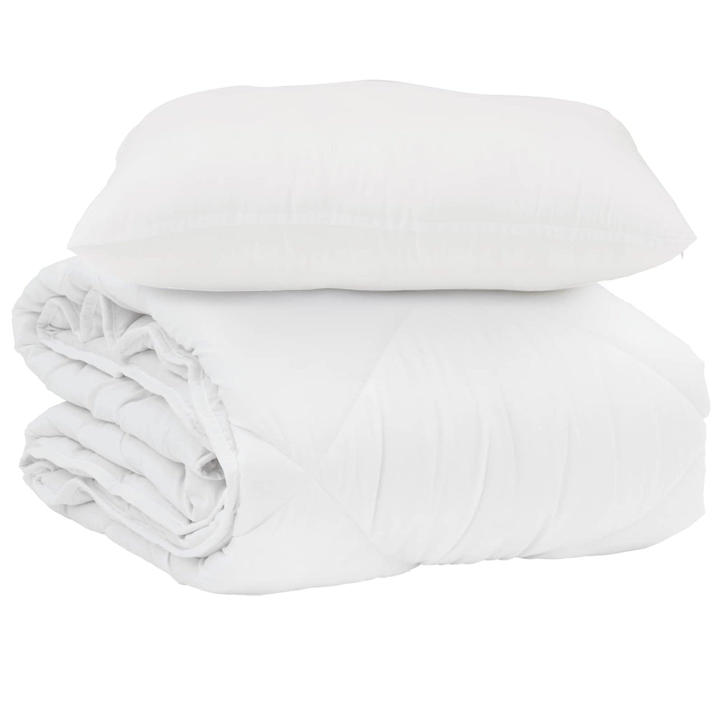 vidaXL Sommerdecke mit Kissen 2 pcs Weiß Mikrofaser