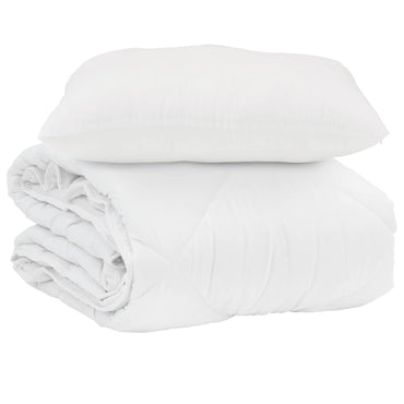 vidaXL Sommerdecke mit Kissen 2 pcs Weiß Mikrofaser