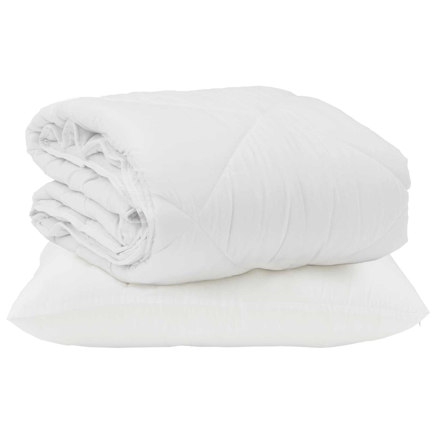 vidaXL Sommerdecke mit Kissen 2 pcs Weiß Mikrofaser