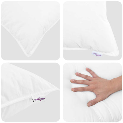 vidaXL Ganzjahresbettdecke mit Kissen 2 pcs Weiß Mikrofaser