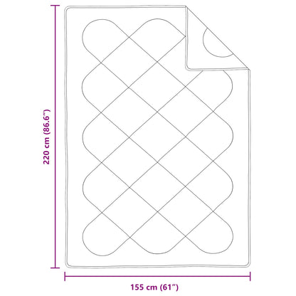 Ganzjahresbettdecke mit Kissen 2 pcs Weiß Mikrofaser