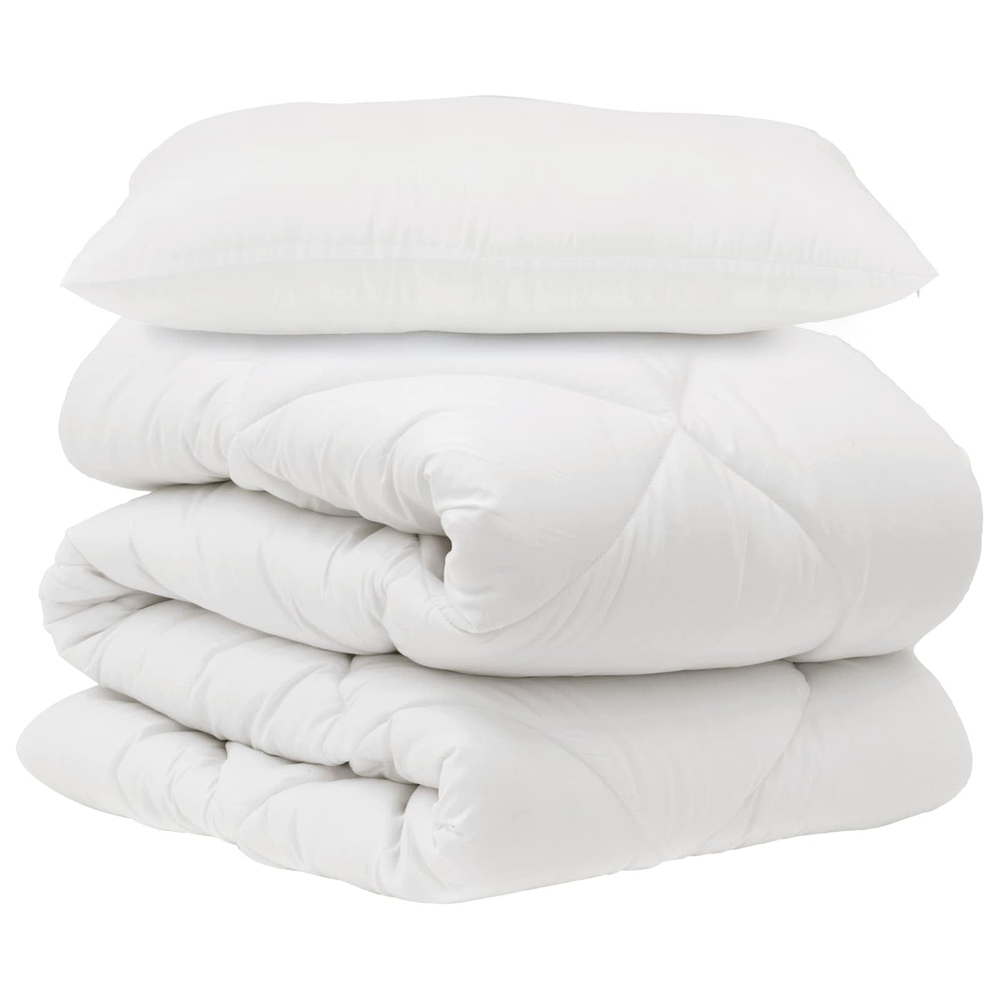 vidaXL Parure de lit avec oreiller 2 pcs Blanc Microfibre