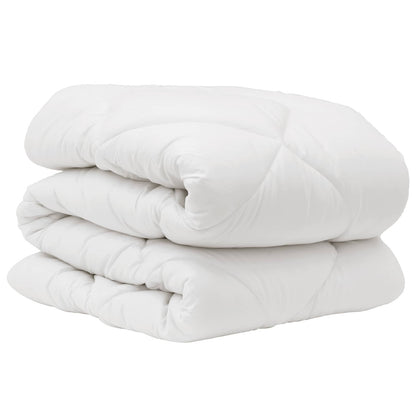 vidaXL Bettdecken Set mit Kissen 2 pcs Weiß Mikrofaser