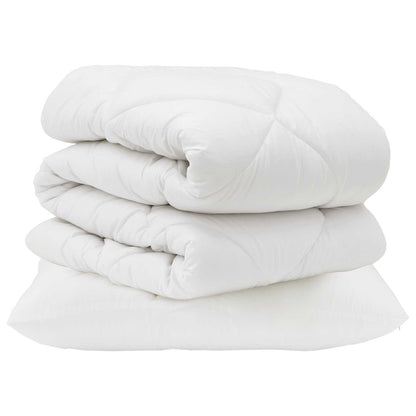 vidaXL Parure de lit avec oreiller 2 pcs Blanc Microfibre