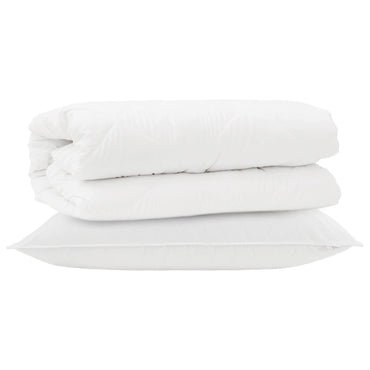 vidaXL Bettdecken Set mit Kissen 2 pcs Weiß Mikrofaser