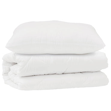 vidaXL Parure de lit avec oreiller 2 pcs Blanc Microfibre