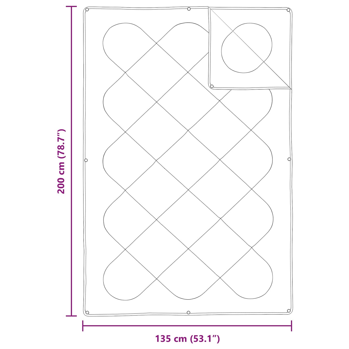 Bettdecken Set mit Kissen 2 pcs Weiß Mikrofaser