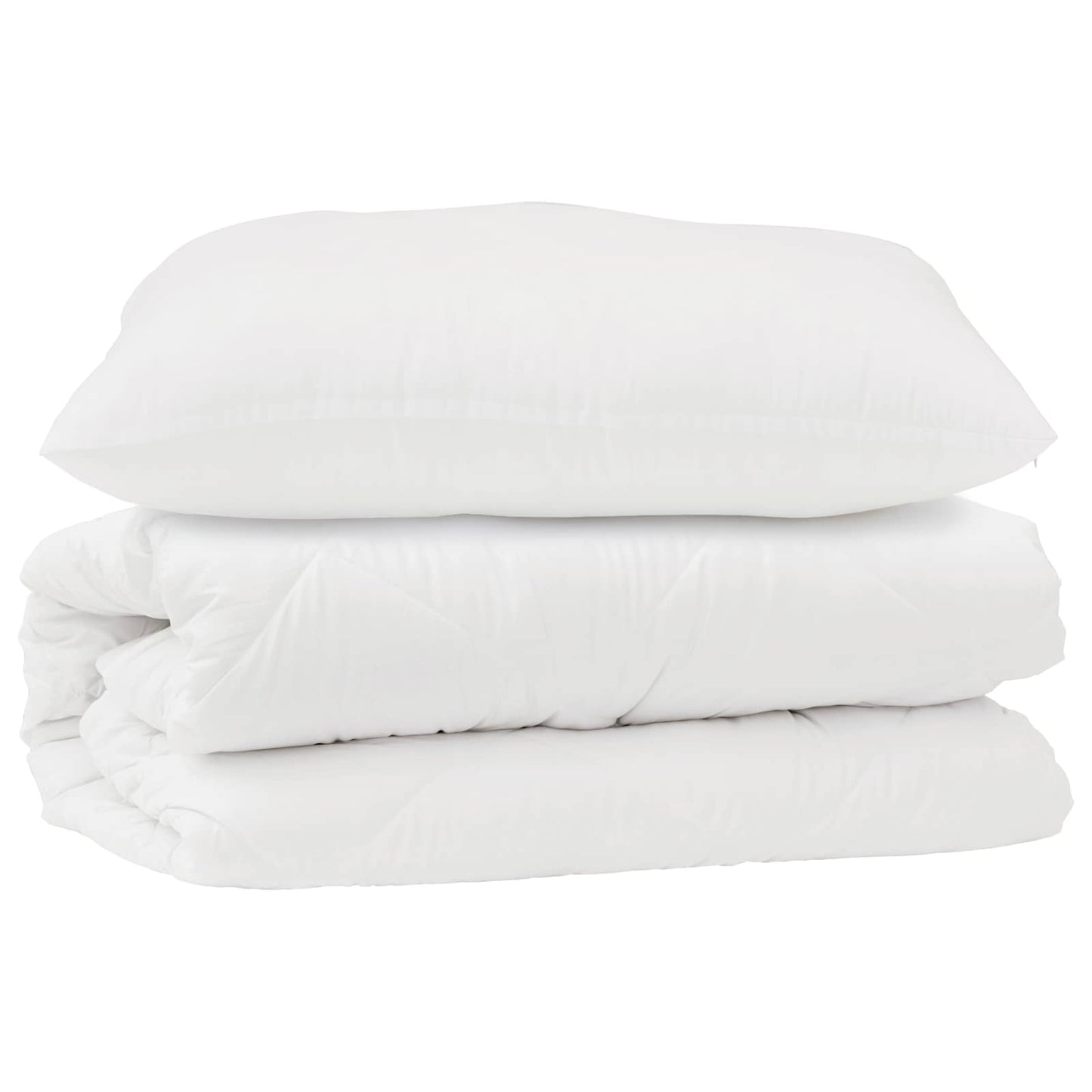 vidaXL Parure de lit avec oreiller 2 pcs Blanc Microfibre