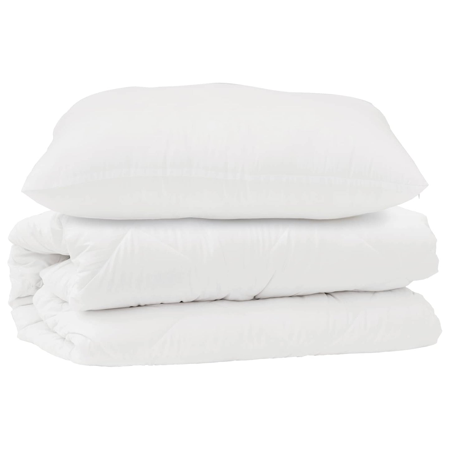 vidaXL Parure de lit avec oreiller 2 pcs Blanc Microfibre