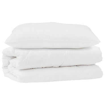vidaXL Parure de lit avec oreiller 2 pcs Blanc Microfibre