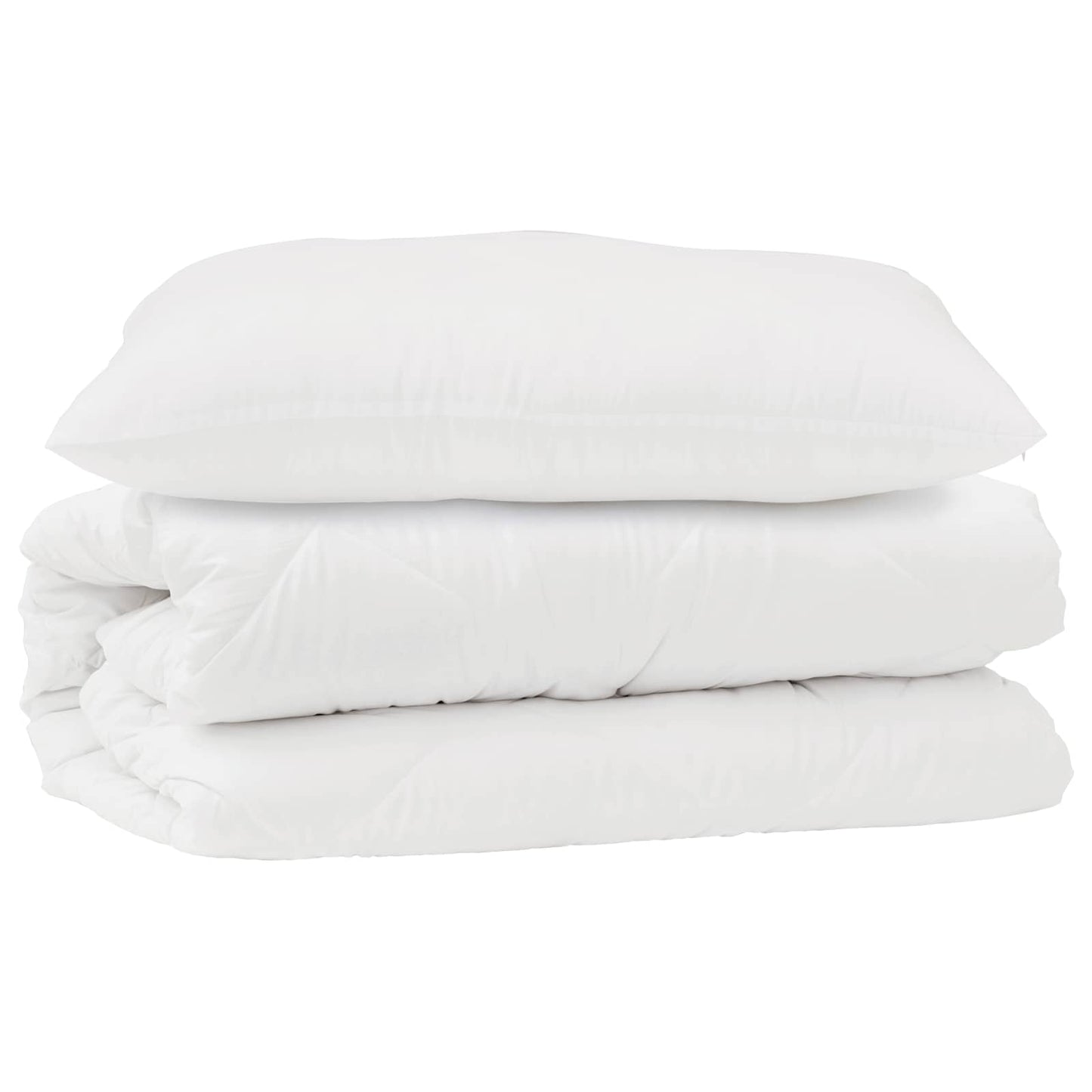 vidaXL Parure de lit avec oreiller 2 pcs Blanc Microfibre