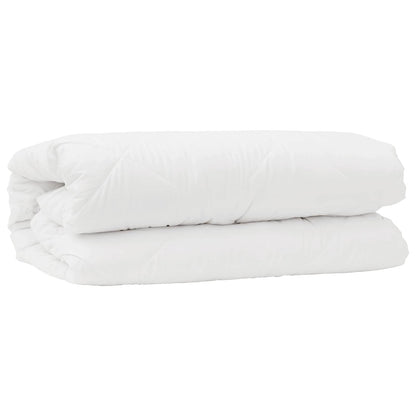 vidaXL Parure de lit avec oreiller 2 pcs Blanc Microfibre