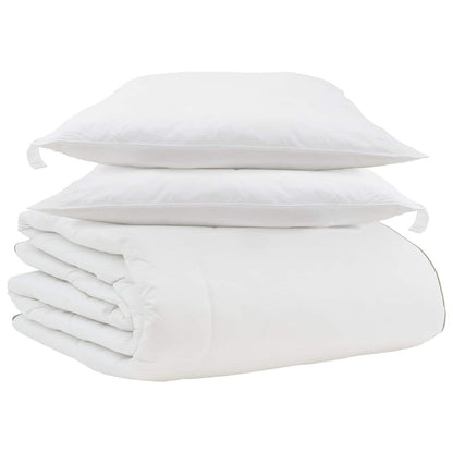 vidaXL Winterbettdecke mit Kissen 3 pcs Weiß Daunenfeder