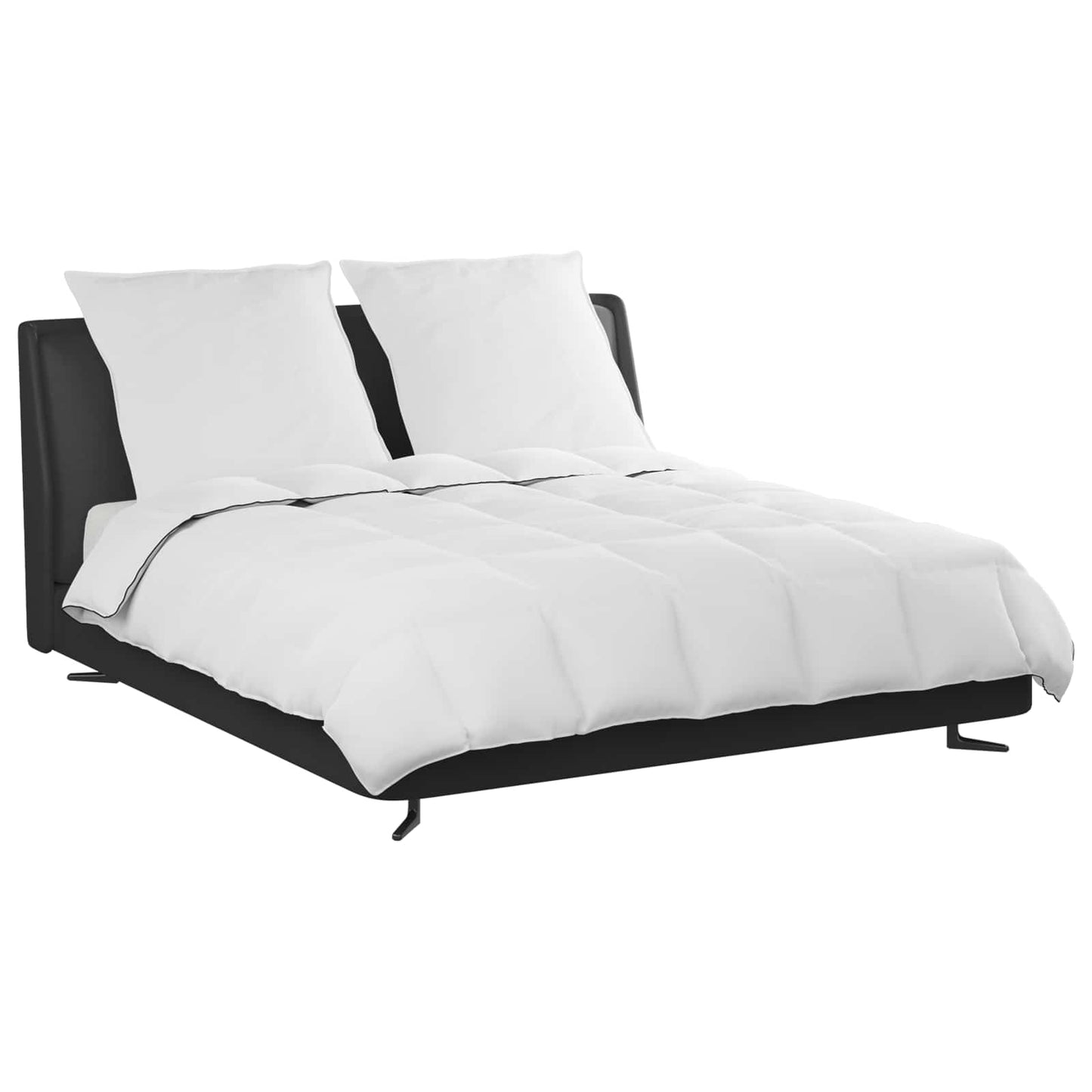 vidaXL Winterbettdecke mit Kissen 3 pcs Weiß Daunenfeder