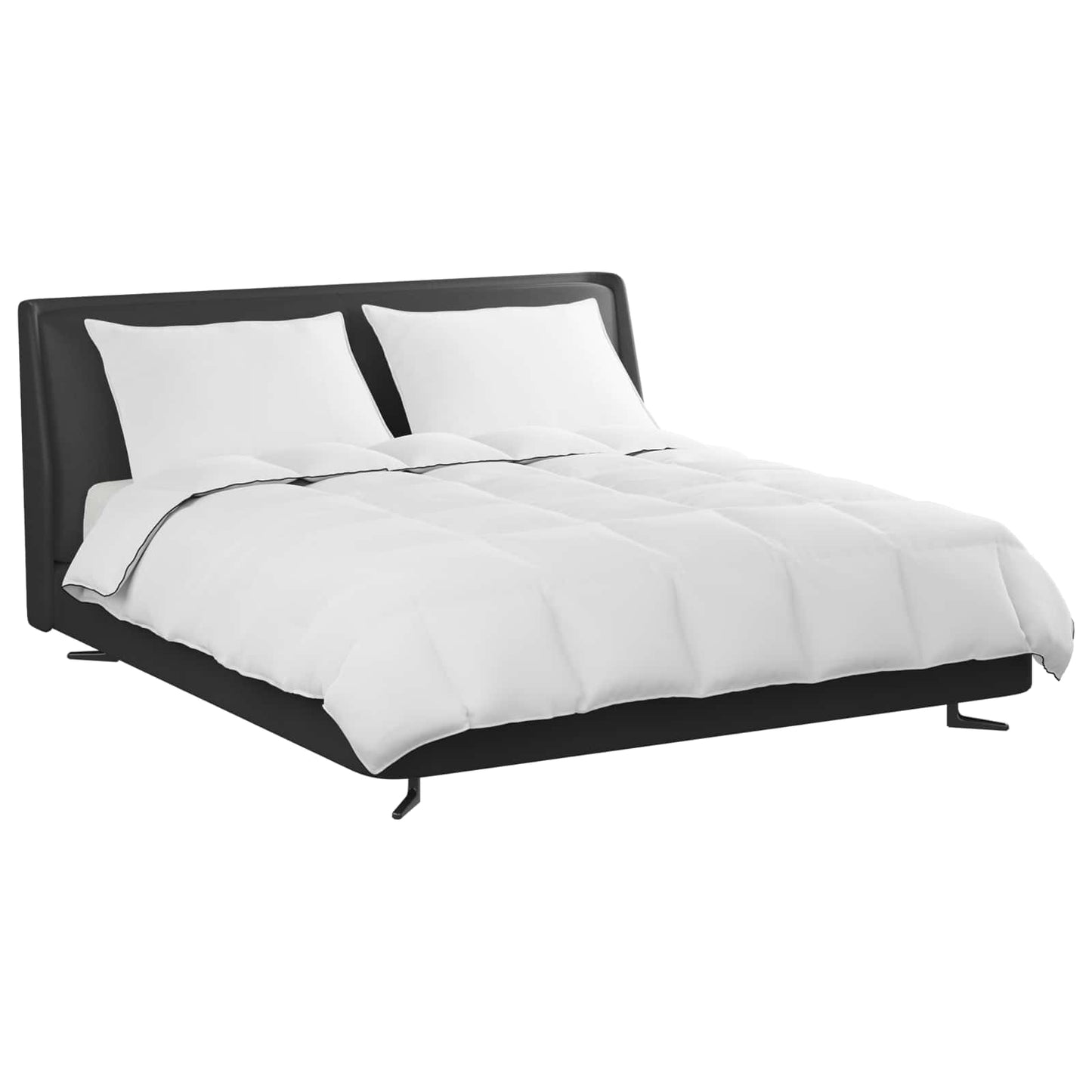 vidaXL Winterbettdecke mit Kissen 3 pcs Weiß Daunenfeder