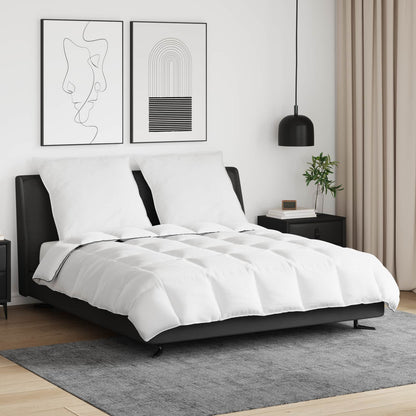 Winterbettdecke mit Kissen 3 pcs Weiß Daunenfeder